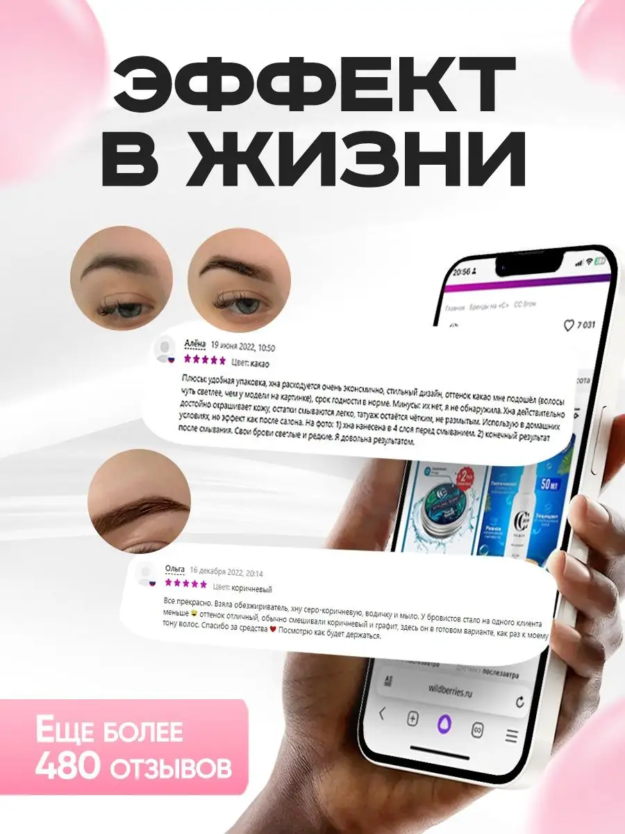 Профессиональная краска хна для бровей и ресниц HD Premium CC Brow 40926475  купить за 400 ₽ в интернет-магазине Wildberries