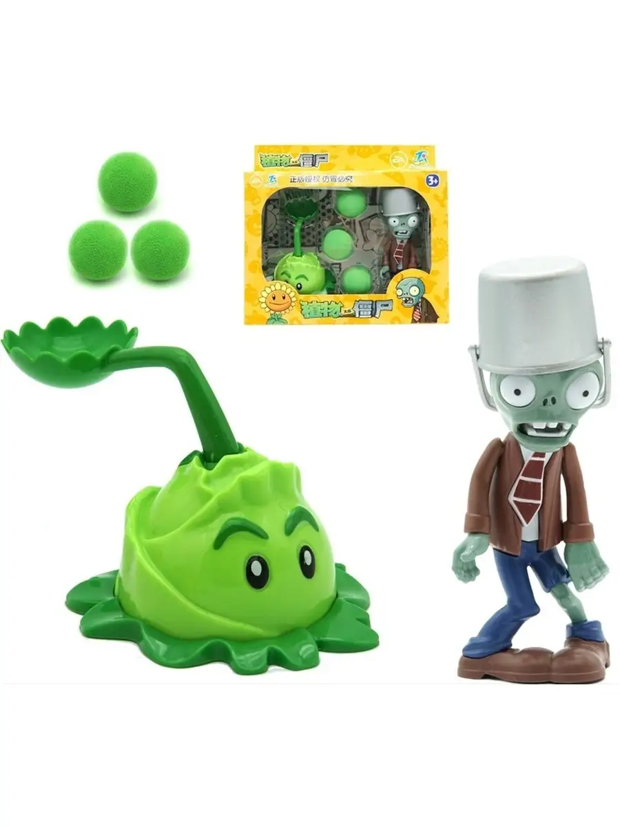 Игровой набор Капуста и фигурка зомби Plants vs Zombie 40926614 купить за  546 ₽ в интернет-магазине Wildberries