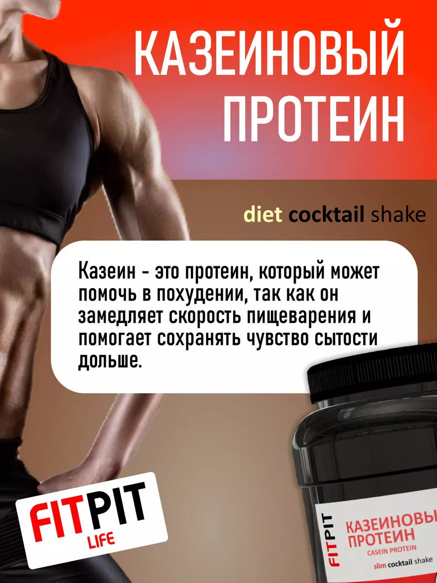 FITPIT Казеиновый протеин (Казеин) 900г Банан FITPIT 40944417 купить за 1  516 ₽ в интернет-магазине Wildberries