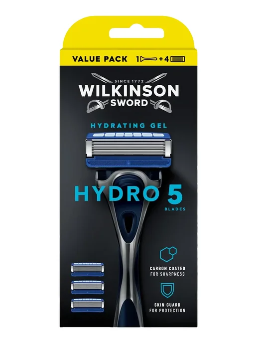 Wilkinson Sword Hydro5 Sensitive Станок для бритья с 4 кассетами, 4