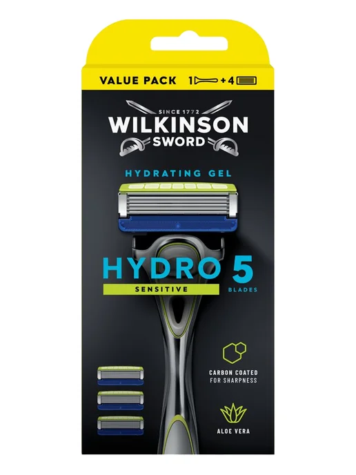Wilkinson Sword Hydro5 Sensitive Станок для бритья с 4 кассетами, Sensitive 4, фото 2