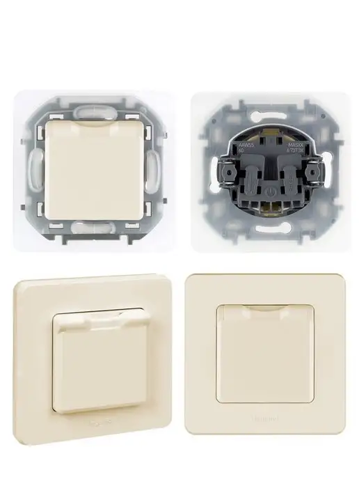 Legrand Inspiria Розетка с заземлением с крышкой и шторками IP44, бежевый, фото 7