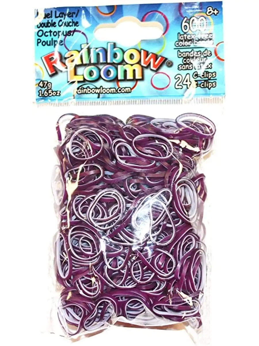 Набор для плетения браслетов Rainbow Loom (Рейнбоу Лум), 600 резинок