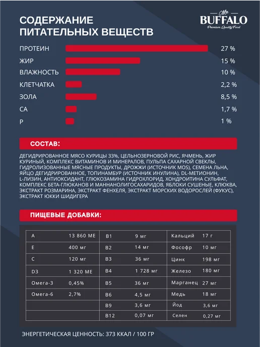 Сухой корм Mr.BUFFALO Мистер Баффало для собак, курица, 2 кг, фото 6