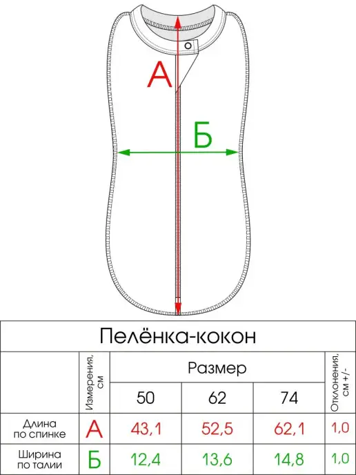 Фабрика Бамбук Трикотажная пеленка-кокон на молнии, голубой, фото 2