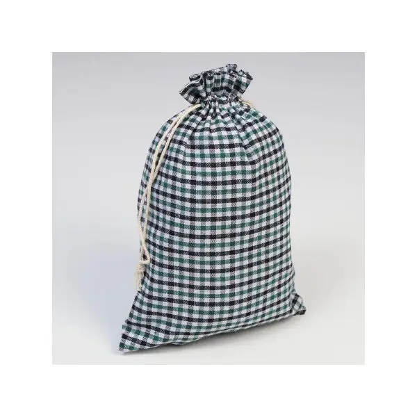 Подарочный новогодний мешок для подарков с шильдиком, холща