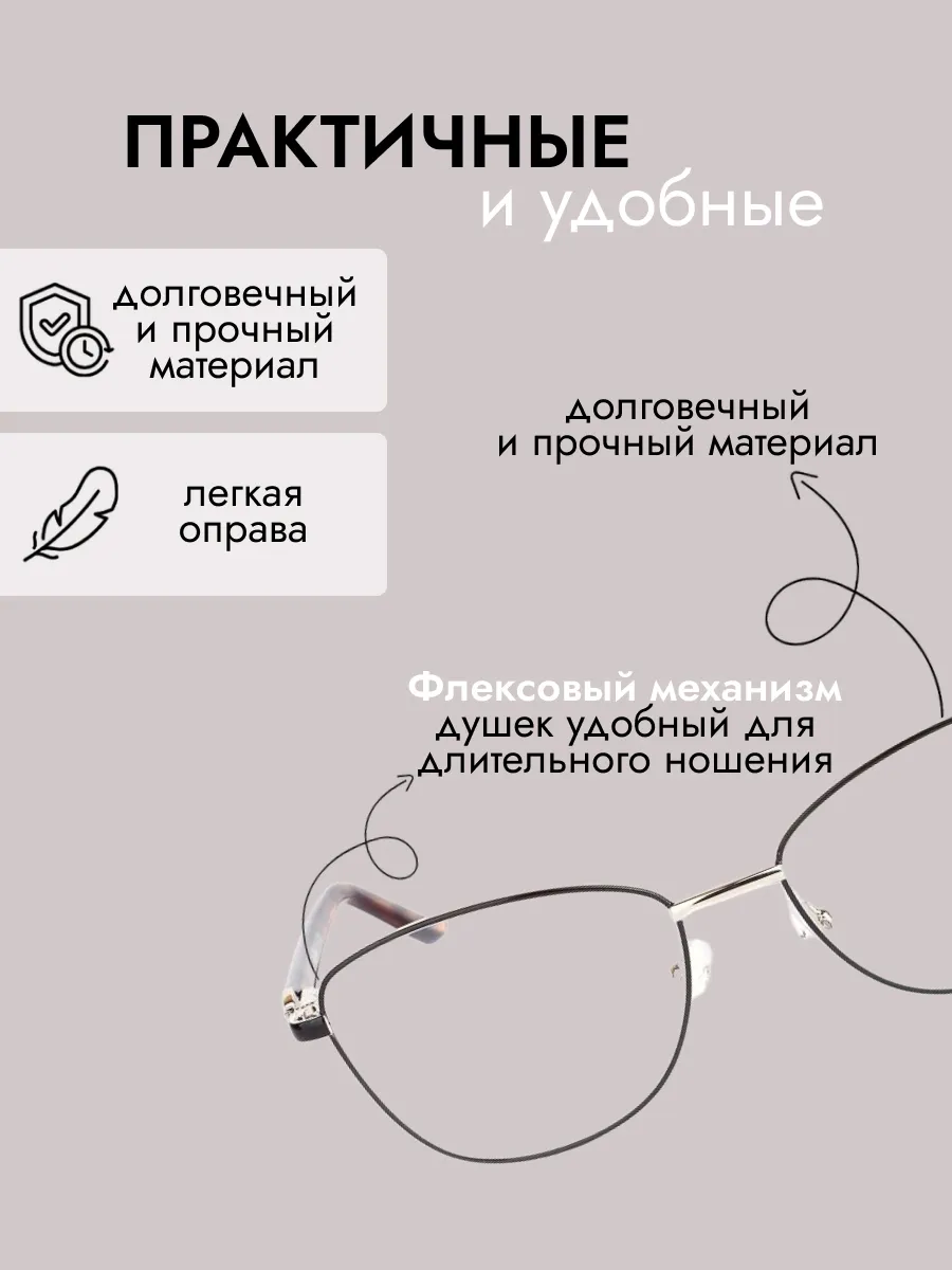 Очки для зрения женские кошачий глаз