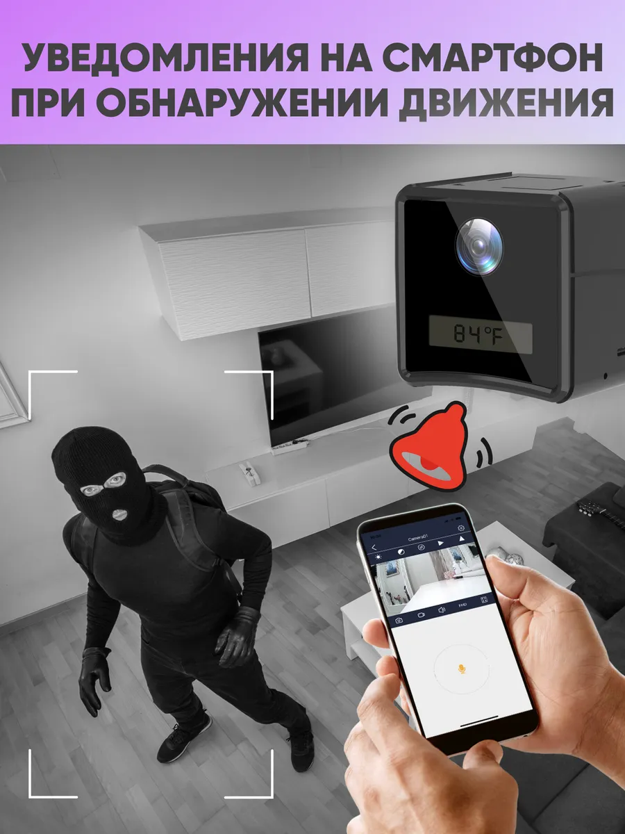 Скрытая мини видеокамера wi-fi ip беспроводная ALIWESTCOM 41599843 купить  за 2 534 ₽ в интернет-магазине Wildberries