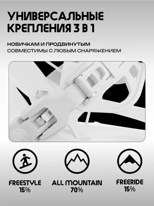 Prime Крепление для сноуборда COOL-С1, белый, фото 11