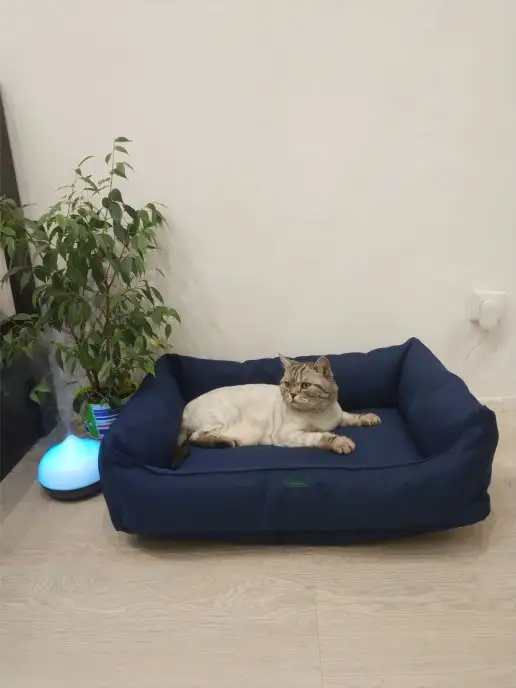 PetBags Лежак для животных собак средних пород и котов, синий, фото 4