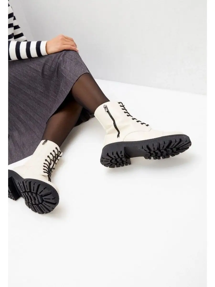 Instreet Зимние ботинки на молнии и шнуровке
