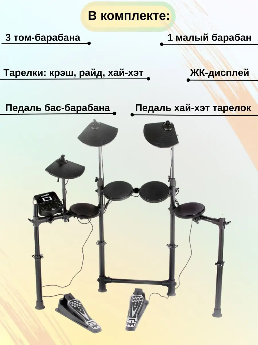 Электронная ударная установка Medeli DD401 Medeli 41667134 купить в  интернет-магазине Wildberries