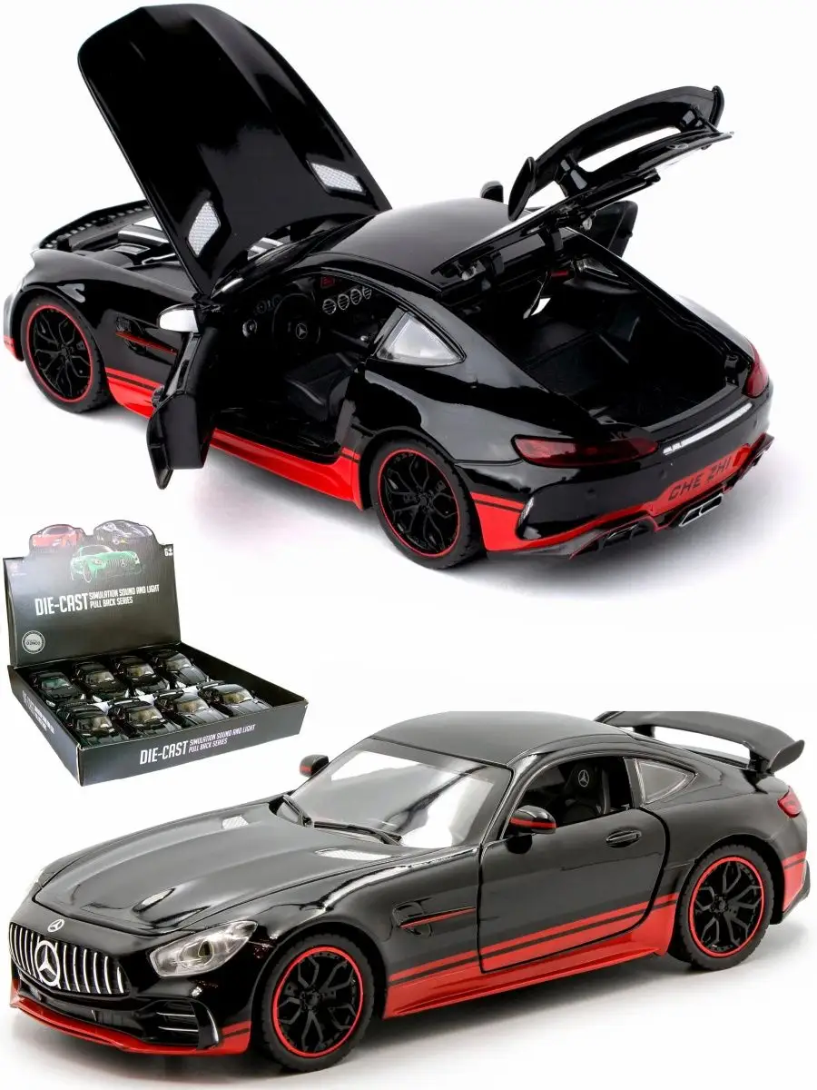 Металлическая машинка игрушка 1:24 Mercedes AMG GT DENCO.store 41670009  купить в интернет-магазине Wildberries