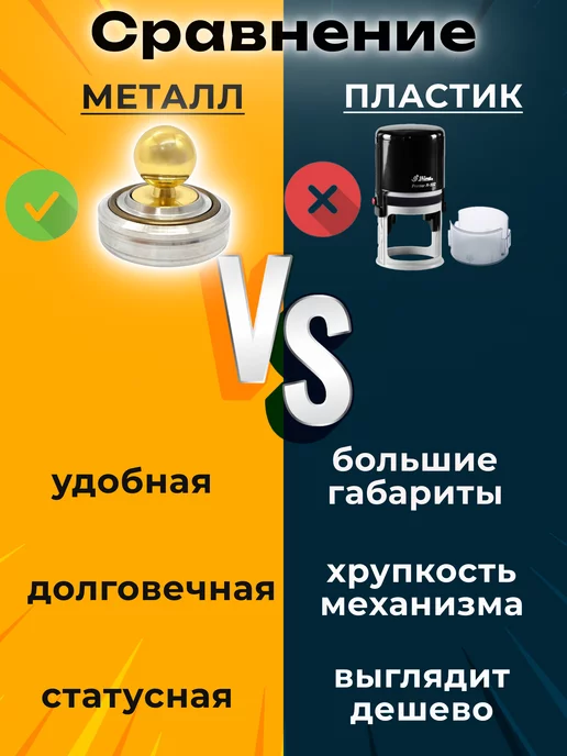 Компания МАРТ Оснастка для печати металл "Радий-кнопка" Д42мм с подушкой, вариант, фото 6