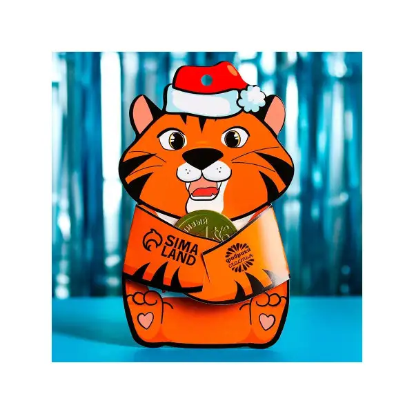 Шоколадная монета в открытке Радостей и сладостей, 6 г./ Новый год/ Новогодний подарок