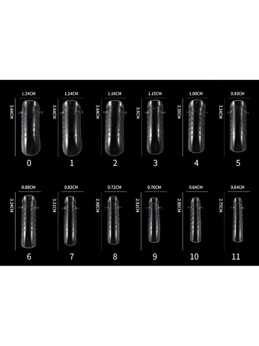 Nail Best Верхние формы для наращивания "Ассорти" 4 вида (96шт), 96 шт, фото 5