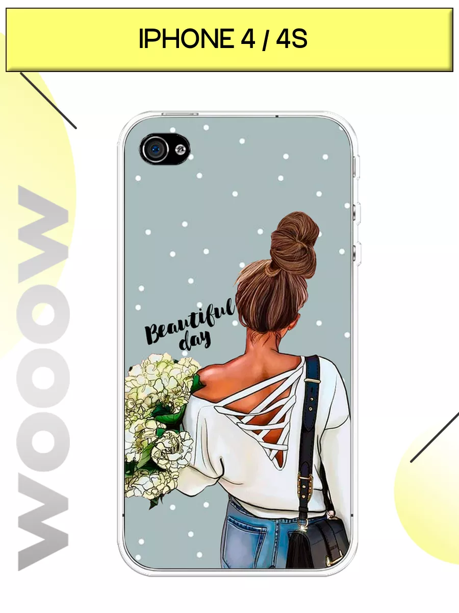 Чехол на Apple iPhone 4 Apple iPhone 4S с принтом WoooW Case 41810265 купить  за 291 ₽ в интернет-магазине Wildberries