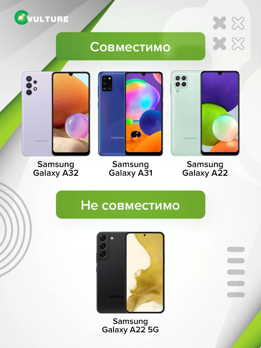 Защитное стекло на Samsung A32, A31, A22 глянцевое VULTURE 41829292 купить  за 228 ₽ в интернет-магазине Wildberries