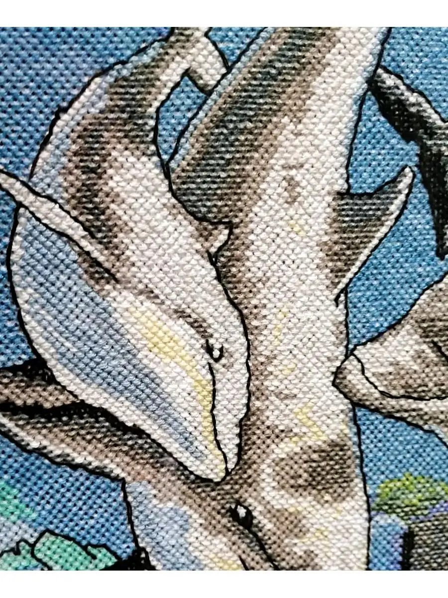 Схема вышивания крестом - Дельфины | Схемы и Узоры