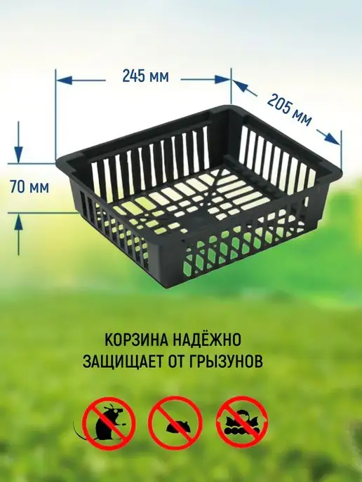 Урожай Корзинка для луковичных, 5шт в комплекте, размер 24,5х20,5см, 24.5x20.5 см, 5 шт, фото 3