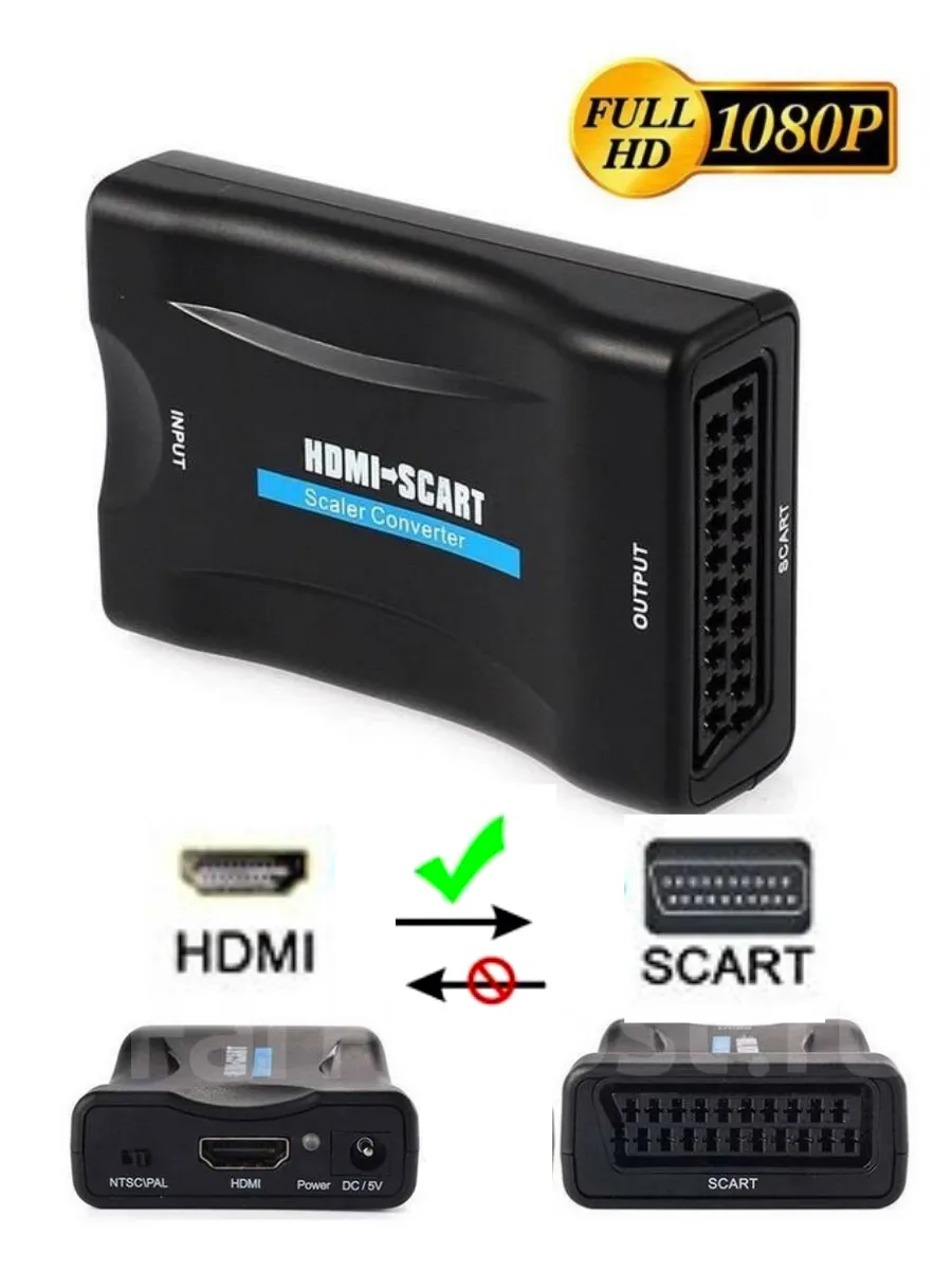 Конвертер HDMI To Scart (преобразователь, переходник)