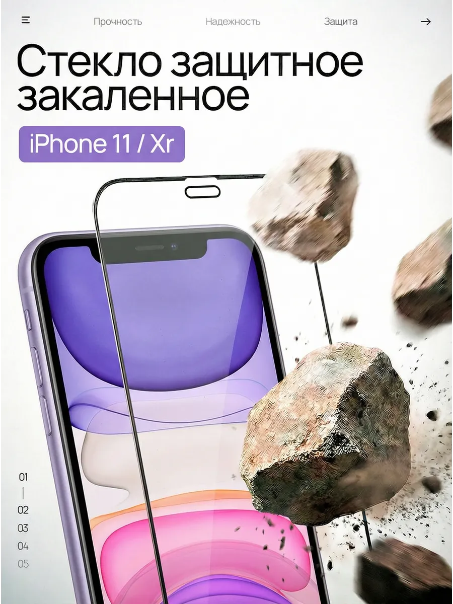 Защитное стекло на iPhone 11 XR