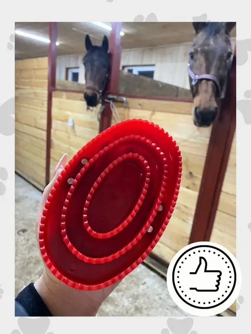 Sweethorse Скребница из пластика с ремешком, вариант, фото 3