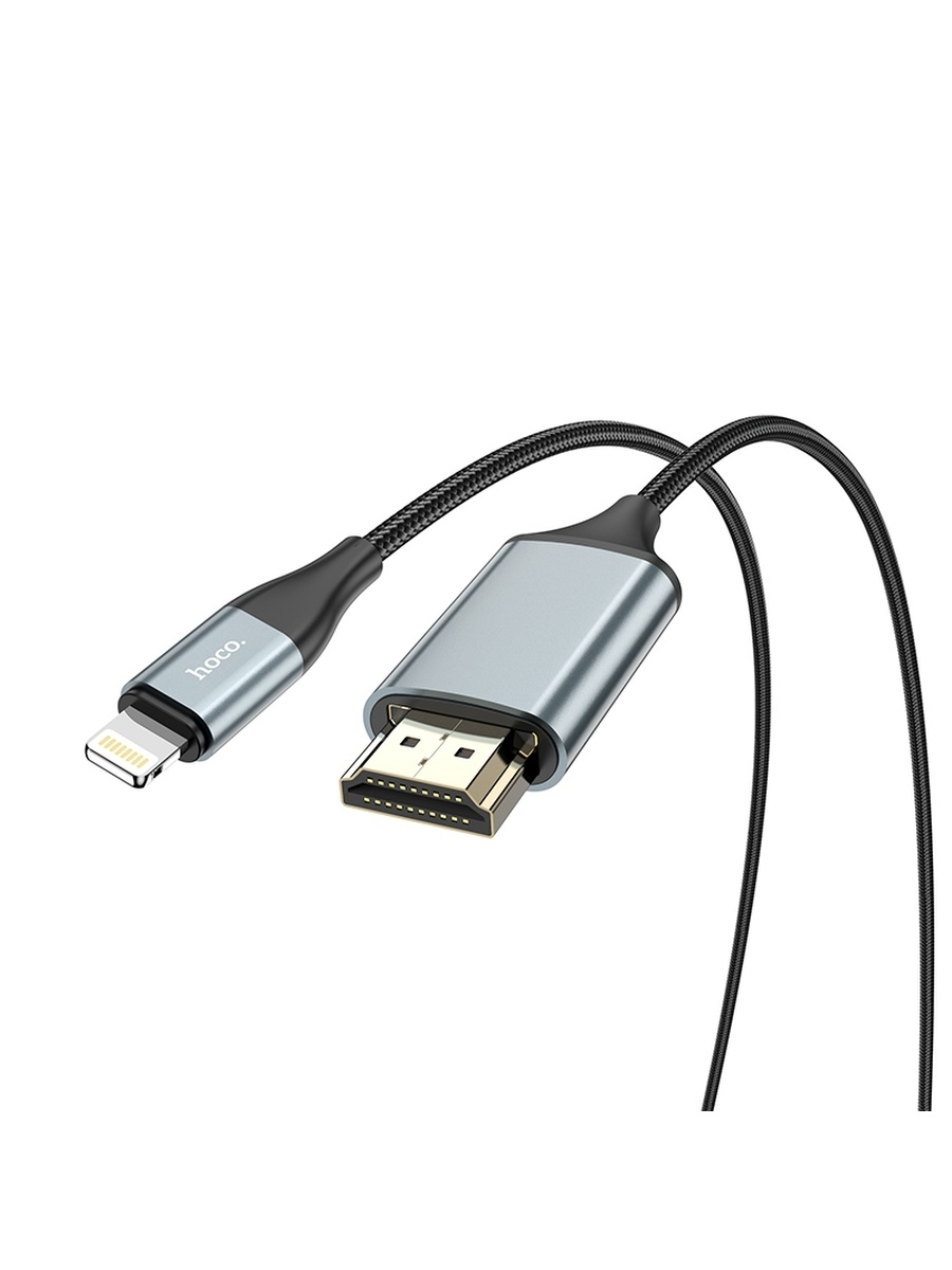 Кабель HDMI - Apple / Lightning / Iphone HOCO UA15 High-definition, 2.0м,  full HD, серый Hoco 42124684 купить за 1 565 ₽ в интернет-магазине  Wildberries