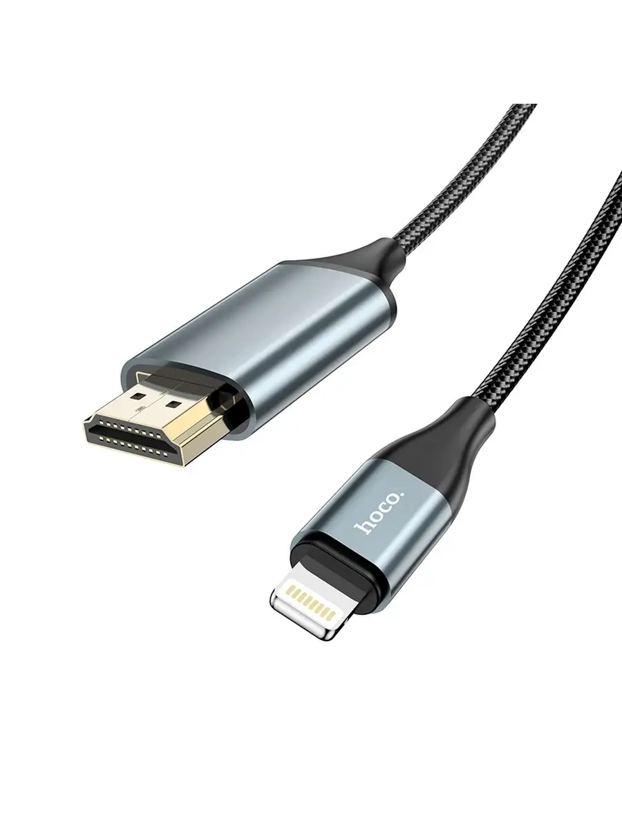 Кабель HDMI - Apple / Lightning / Iphone HOCO UA15 High-definition, 2.0м,  full HD, серый Hoco 42124684 купить за 1 565 ₽ в интернет-магазине  Wildberries