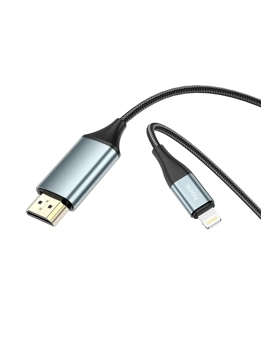 Кабель HDMI - Apple / Lightning / Iphone HOCO UA15 High-definition, 2.0м,  full HD, серый Hoco 42124684 купить за 1 565 ₽ в интернет-магазине  Wildberries