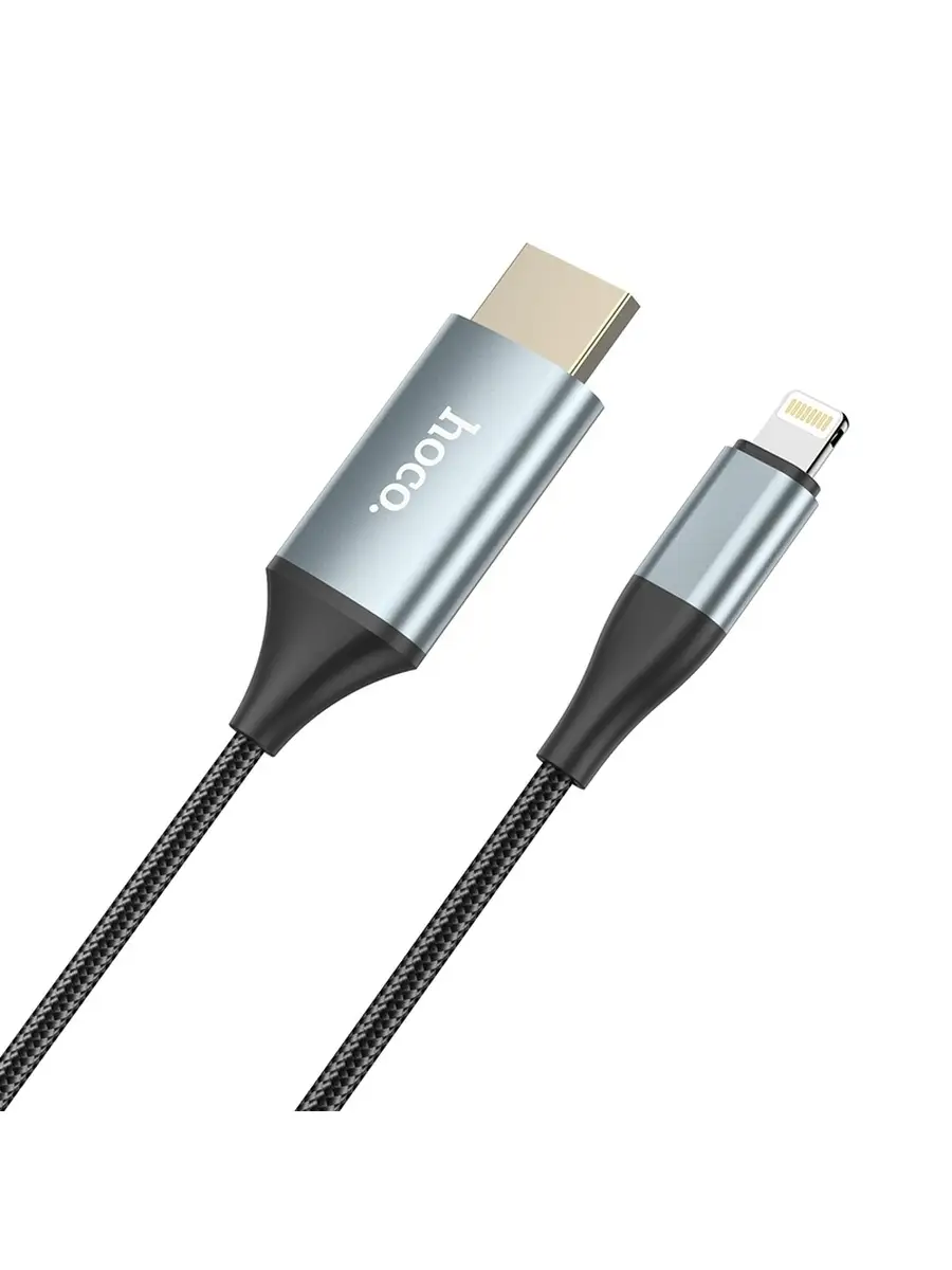 Кабель HDMI - Apple / Lightning / Iphone HOCO UA15 High-definition, 2.0м,  full HD, серый Hoco 42124684 купить за 1 565 ₽ в интернет-магазине  Wildberries