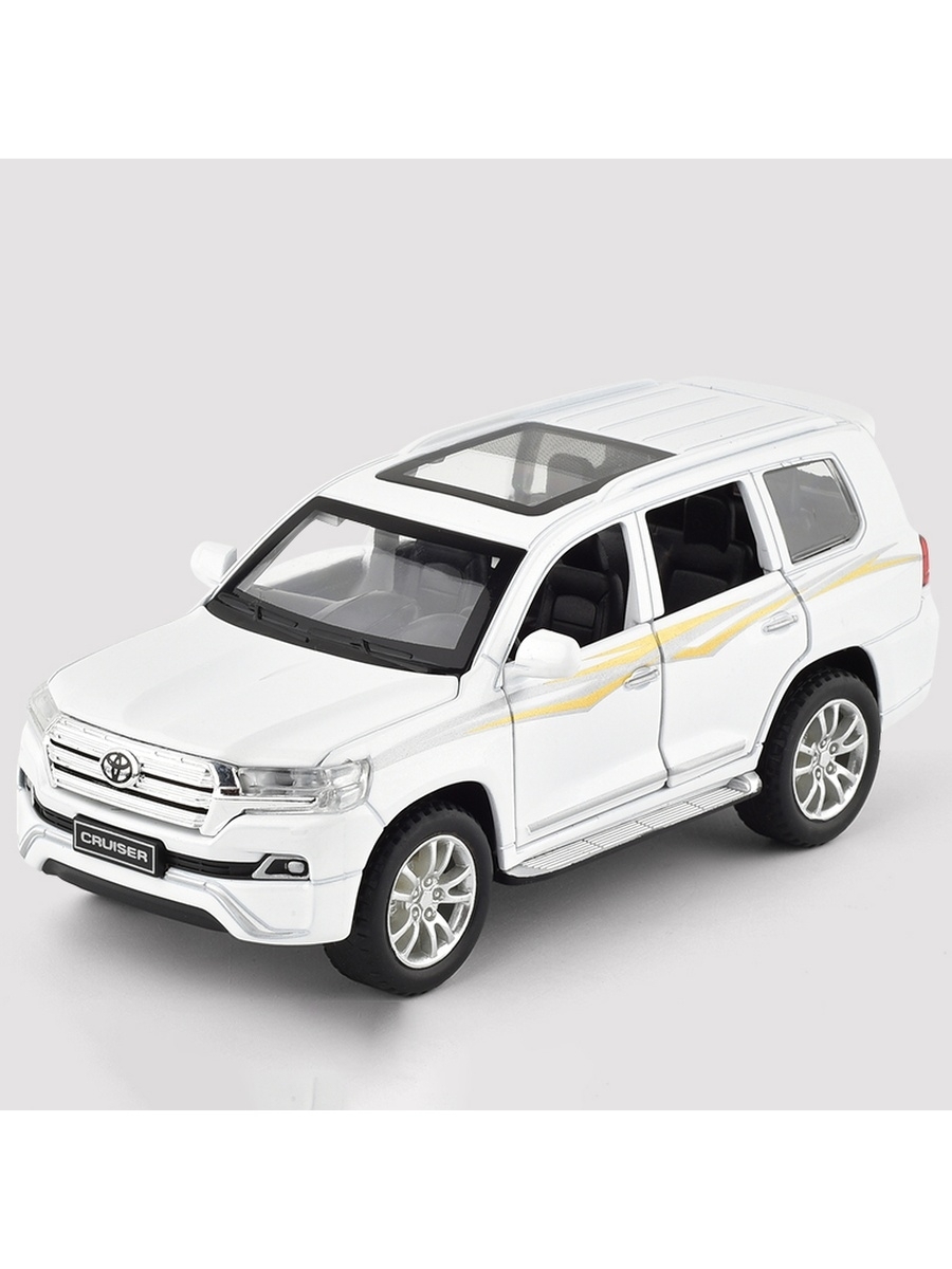 Модель автомобиля Toyota Land Cruiser 200 (2016 г.), масштаб 1:32,  свет/звук JKM 42130525 купить в интернет-магазине Wildberries