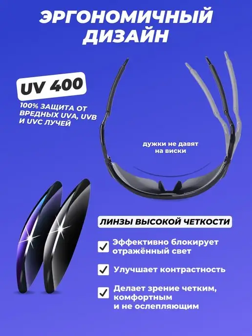 Glasses way Очки спортивные, синий, фото 4