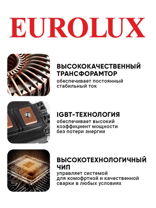 EUROLUX Инверторный сварочный аппарат полуавтомат без газа САИПА-200, желтый, фото 3