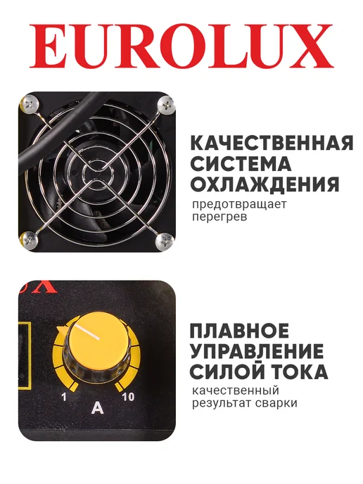 EUROLUX Инверторный сварочный аппарат полуавтомат без газа САИПА-200, желтый, фото 7