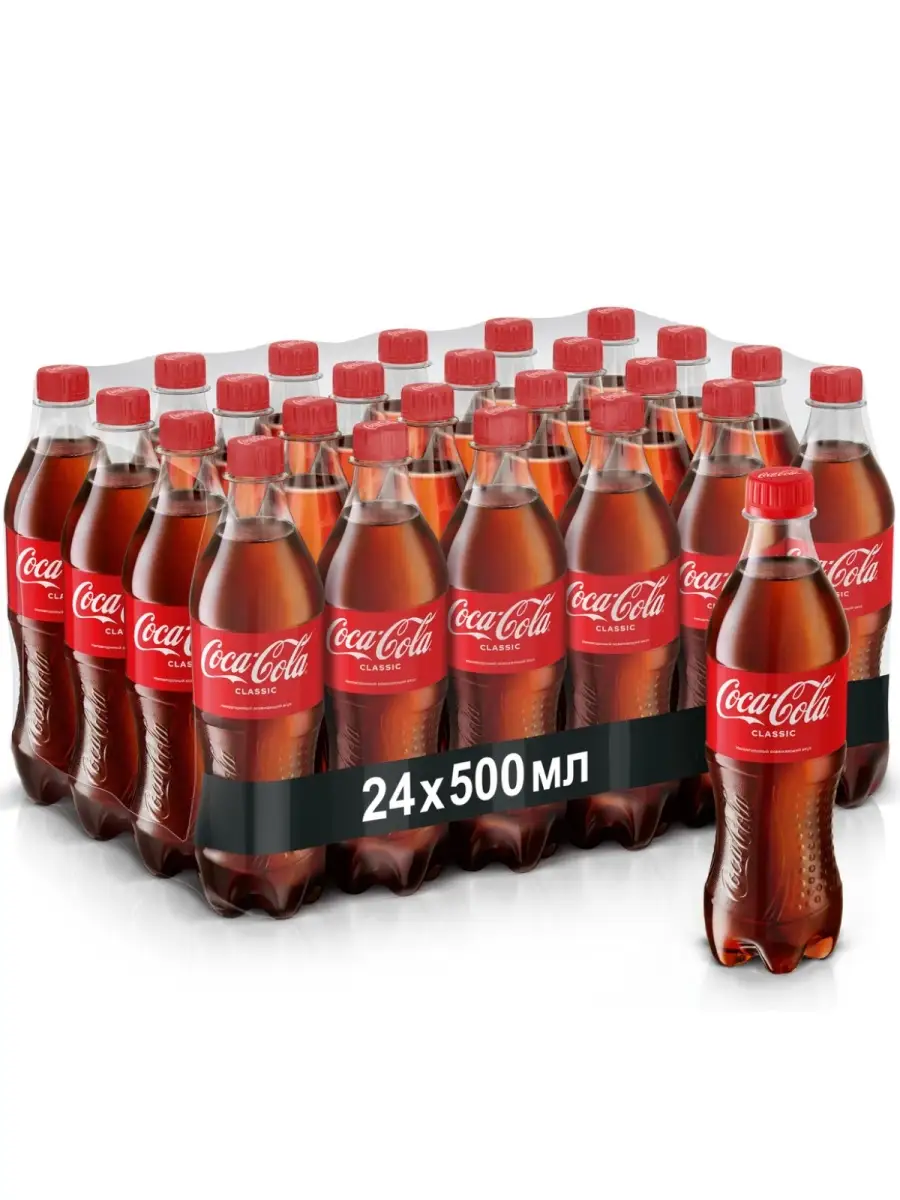 Напиток газированный Coca-Cola, 24 шт х 0,5л Coca-Cola 42233594 купить в  интернет-магазине Wildberries