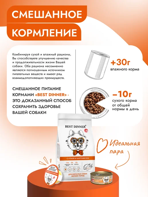Сухой корм Best dinner для собак, мелкие, утка, 10 кг, фото 8
