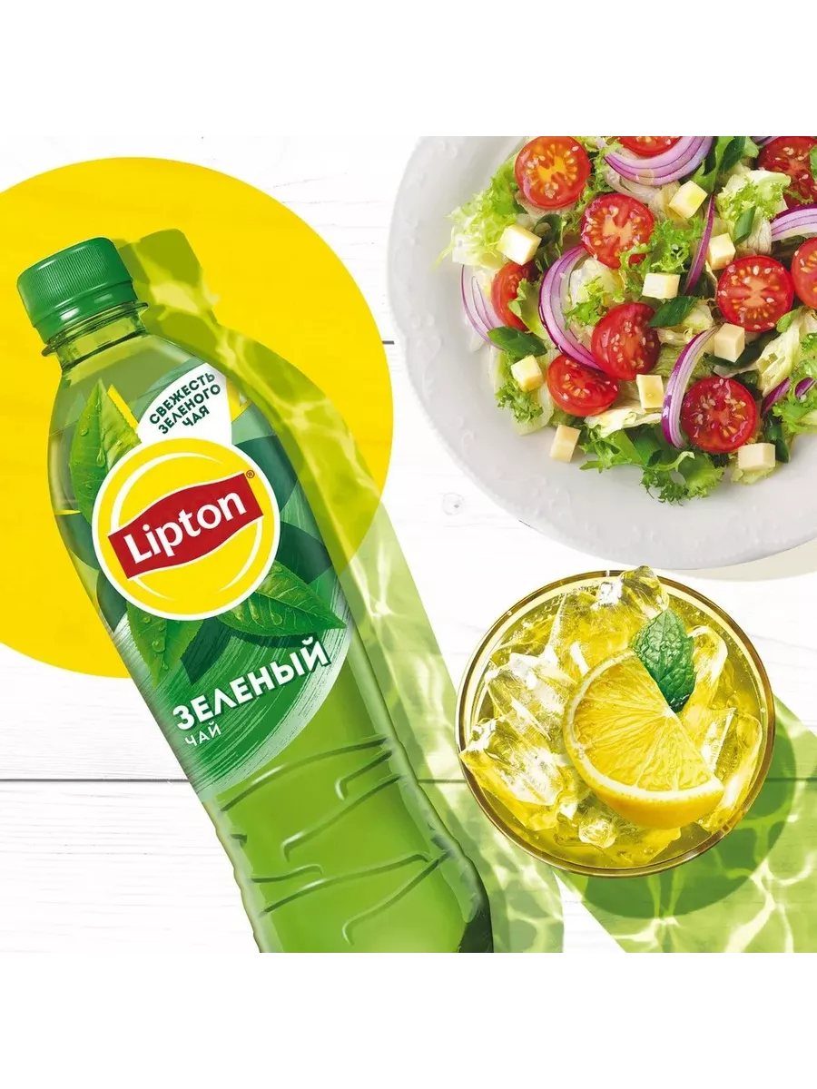 Холодный чай Липтон зеленый 0,5л пл/бут. 12шт Lipton 42321635 купить за 1  305 ₽ в интернет-магазине Wildberries