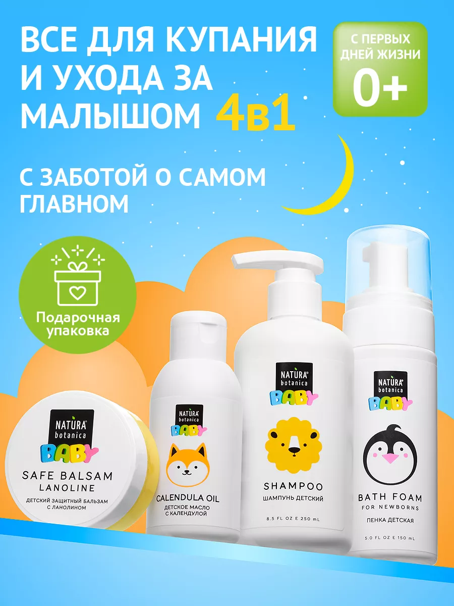 Подарочный набор косметики для новорожденных Natura Botanica 42335975  купить за 1 004 ₽ в интернет-магазине Wildberries