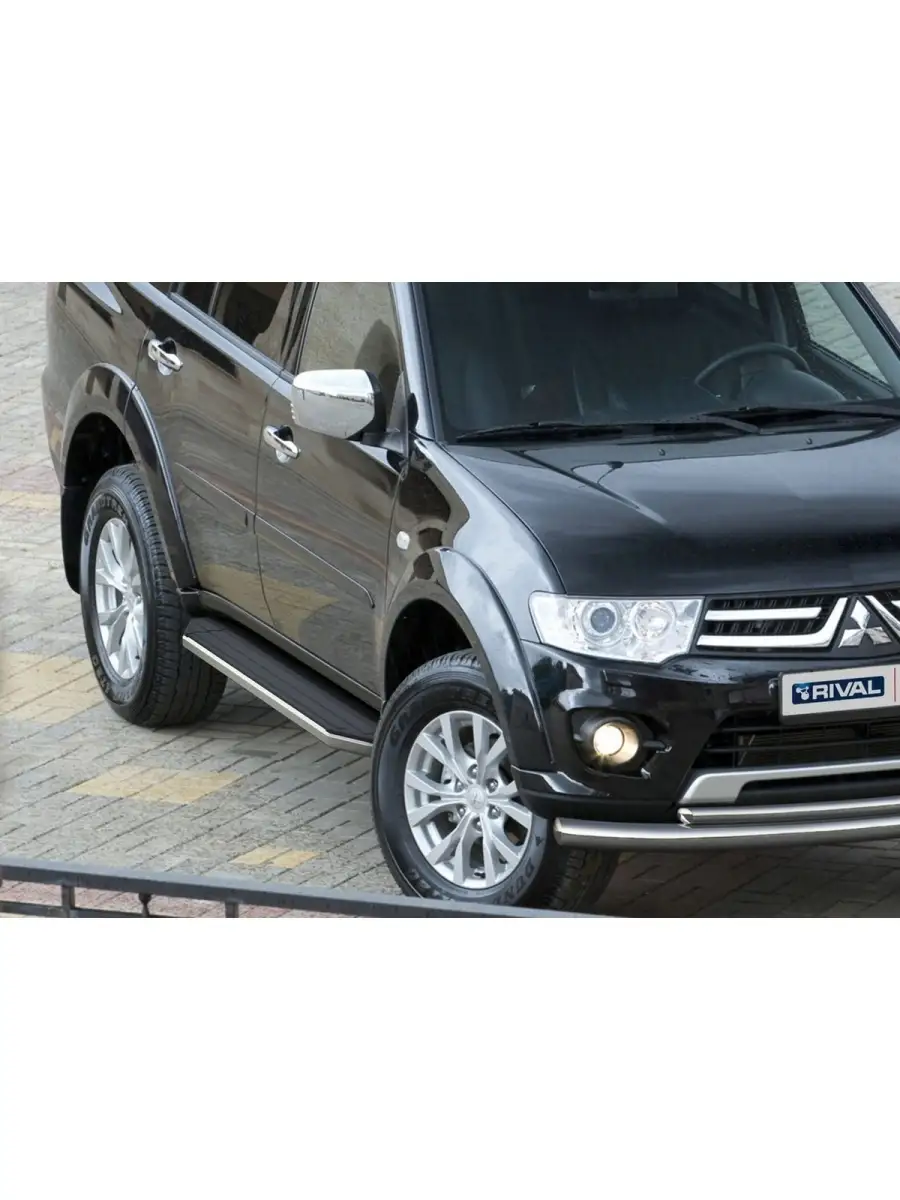 Пороги на авто Premium Mitsubishi Pajero Sport II 2008-2016 Rival 42353091  купить в интернет-магазине Wildberries