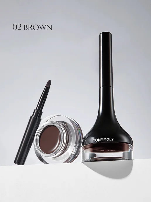 Tony Moly Гелевая подводка для глаз коричневая 02 Brown, коричневый, фото 6