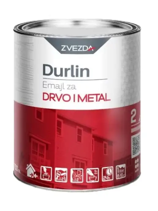 ZVEZDA DURLIN Эмаль по дереву и металлу, бордовая, 0,75л, 750 мл