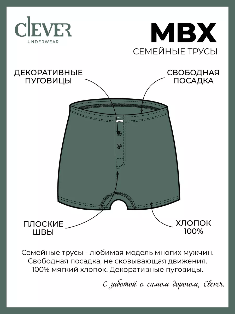 Трусы семейные хлопок CLEVER WEAR 42521100 купить в интернет-магазине  Wildberries