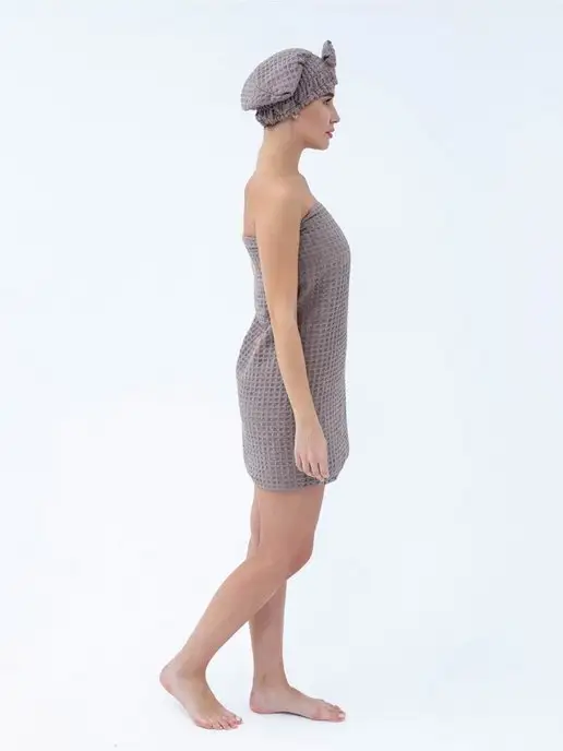 Этель Полотенце банное вафельное 70х140 см парео чалма, вариант, фото 6