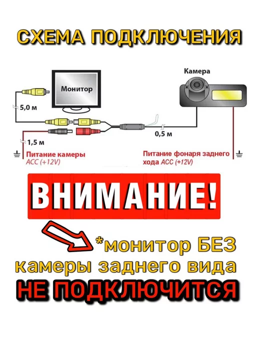 JBH Монитор -Дисплей 5 Дюймов для камеры Парковки автомобильный, вариант, фото 2