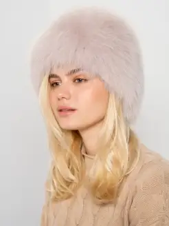 Шапка вязаная трикотажная с мехом песца LUXURY FUR HATS 42931349 купить за 9 619 ₽ в интернет-магазине Wildberries