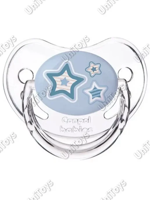 Canpol Babies Соска-пустышка силиконовая ортодонтическая 0-6 мес, голубой, фото 2