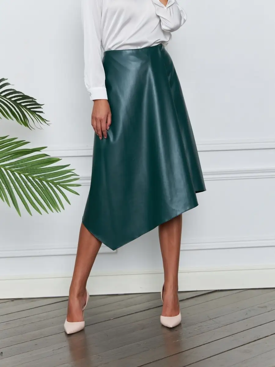 Green leather skirt clearance monsoon