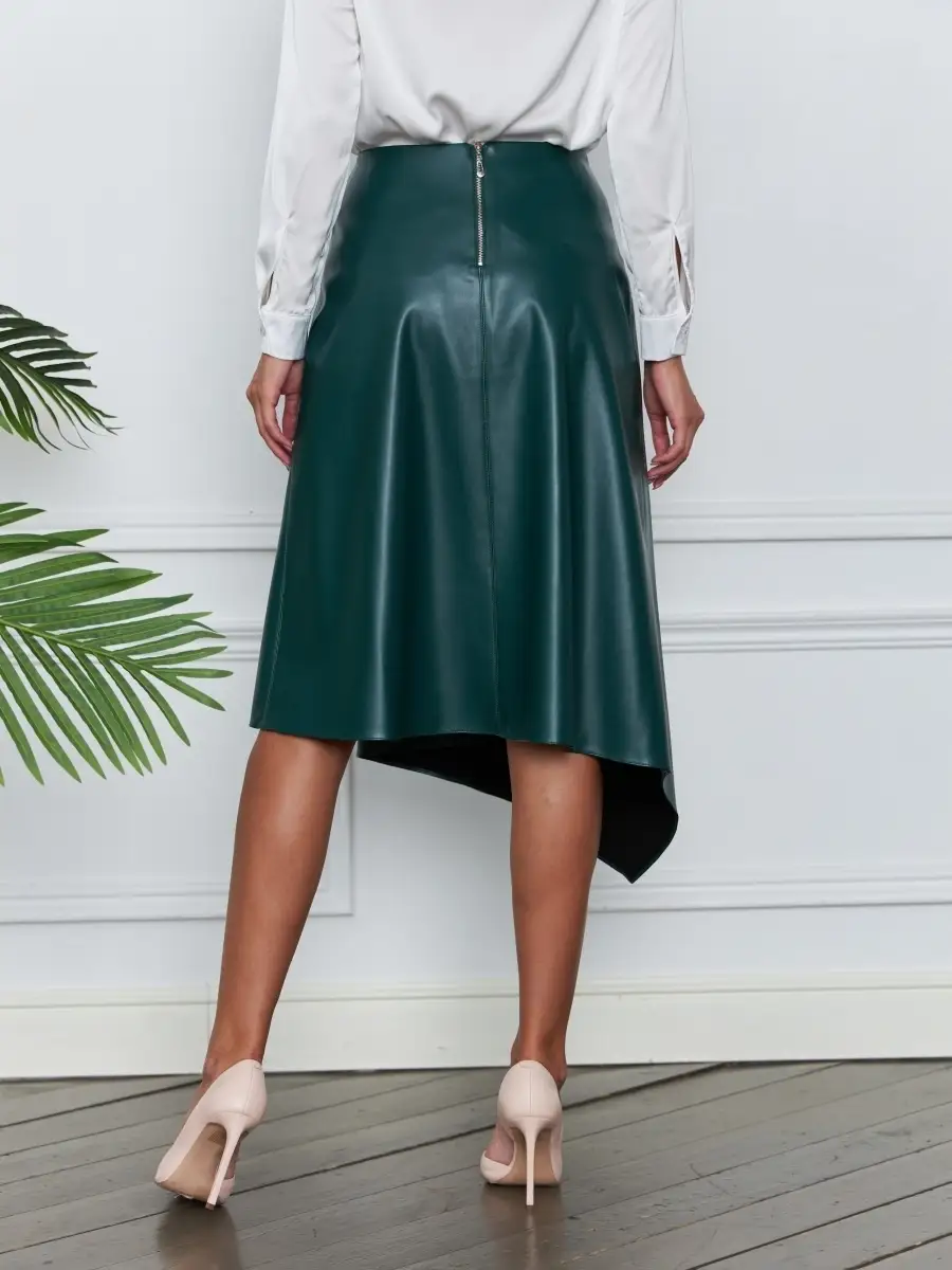 Green faux clearance leather skirt monsoon