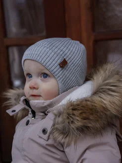 Шапка для новорожденных зима